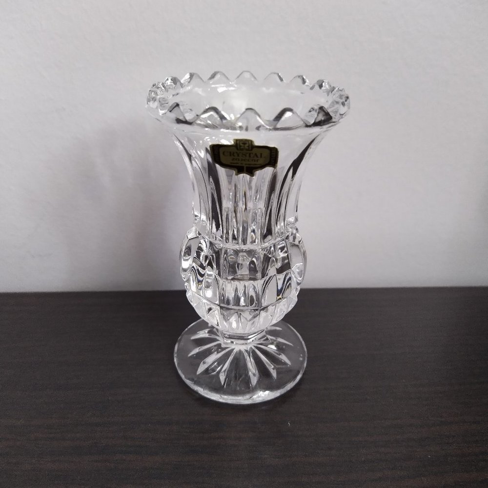 Crystal Vase Zajecar 4 1/2" Yugoslavia